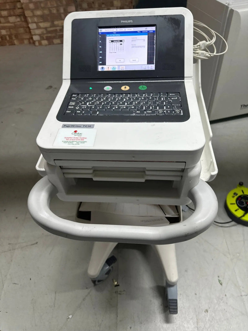 Philips PageWriter TC30 ECG Machine on Stand with 10 Lead ECG Leads - SelfiMed UK