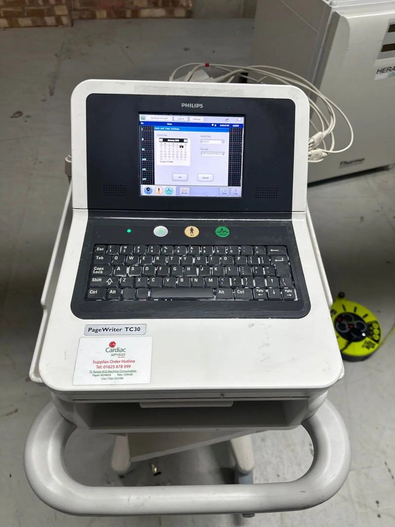 Philips PageWriter TC30 ECG Machine on Stand with 10 Lead ECG Leads - SelfiMed UK