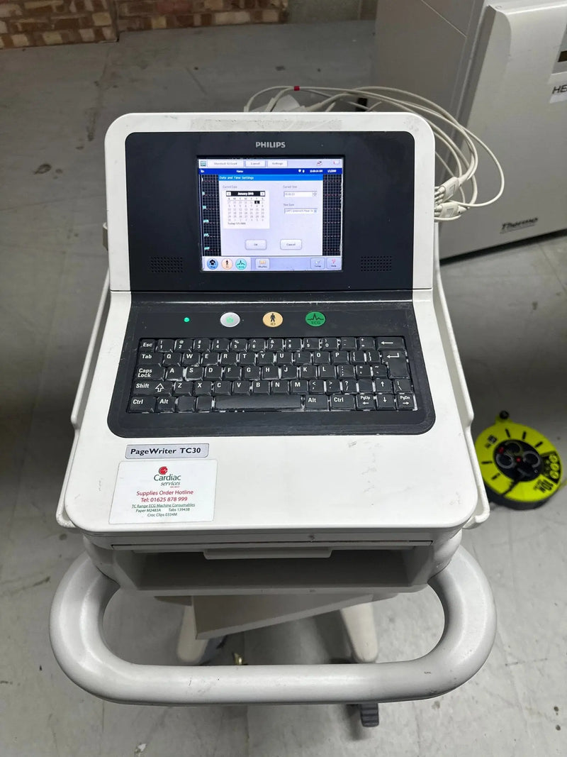 Philips PageWriter TC30 ECG Machine on Stand with 10 Lead ECG Leads - SelfiMed UK