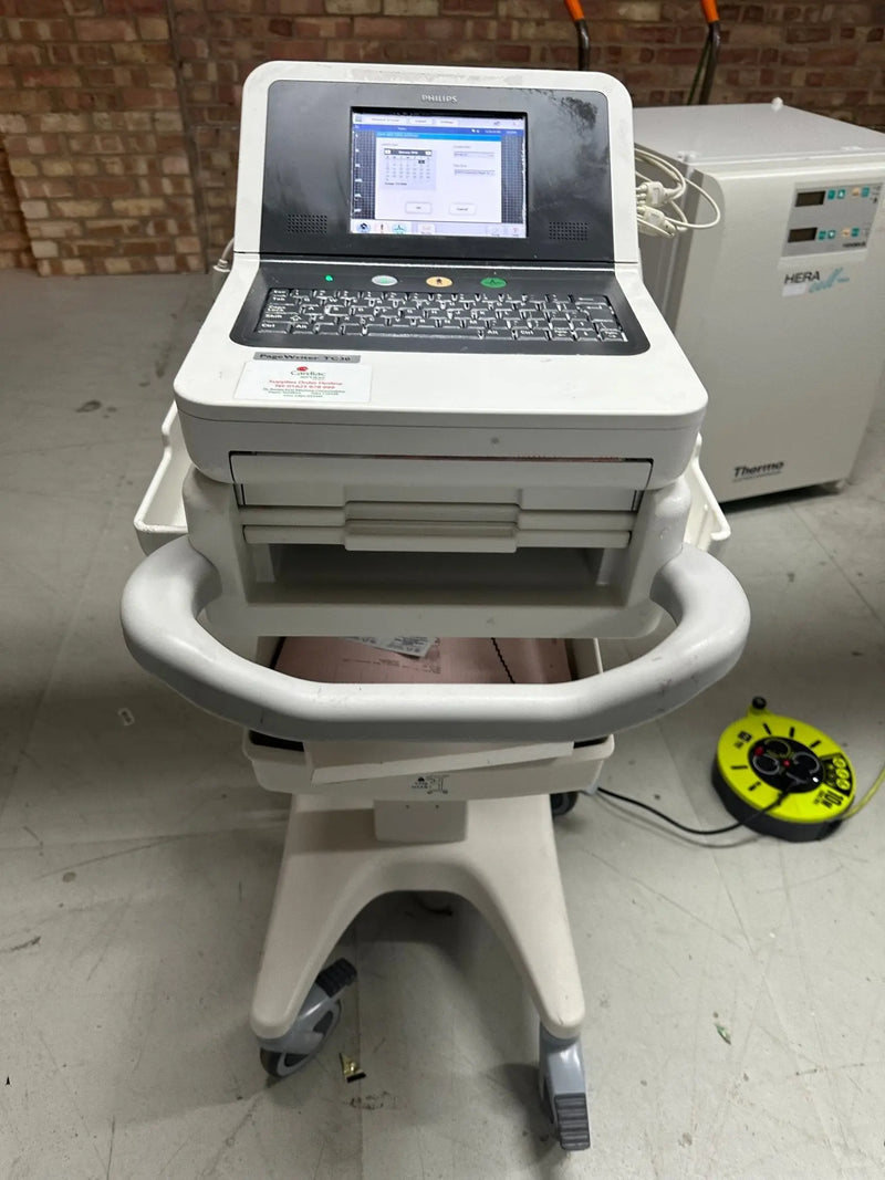 Philips PageWriter TC30 ECG Machine on Stand with 10 Lead ECG Leads - SelfiMed UK