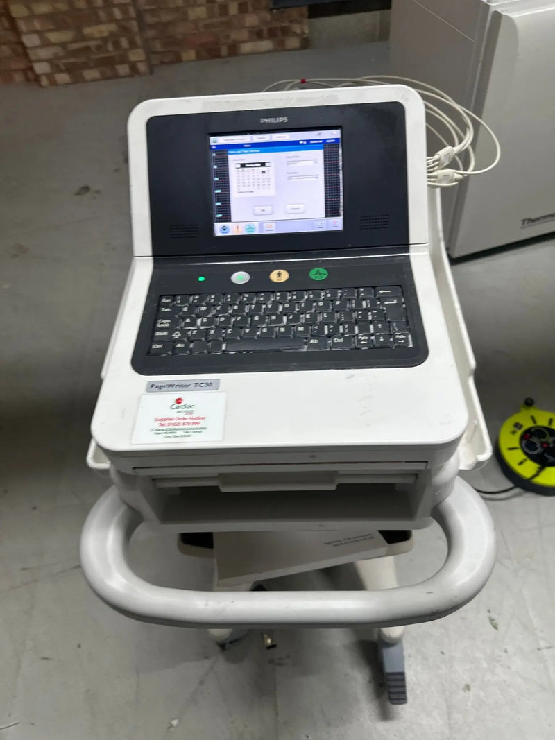 Philips PageWriter TC30 ECG Machine on Stand with 10 Lead ECG Leads - SelfiMed UK