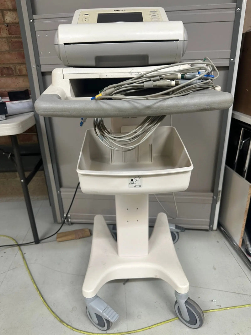 Philips PageWriter Trim II ECG Machine on Stand with 10 Lead ECG Leads - SelfiMed UK
