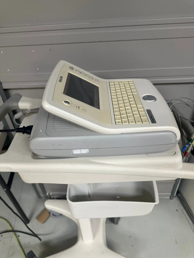 Philips PageWriter Trim II ECG Machine on Stand with 10 Lead ECG Leads - SelfiMed UK