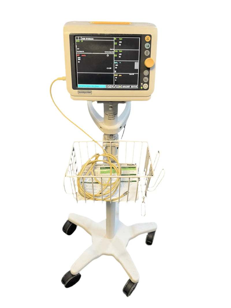 Philips SureSigns VM4 Patient Monitor on Rollstand - SelfiMed UK