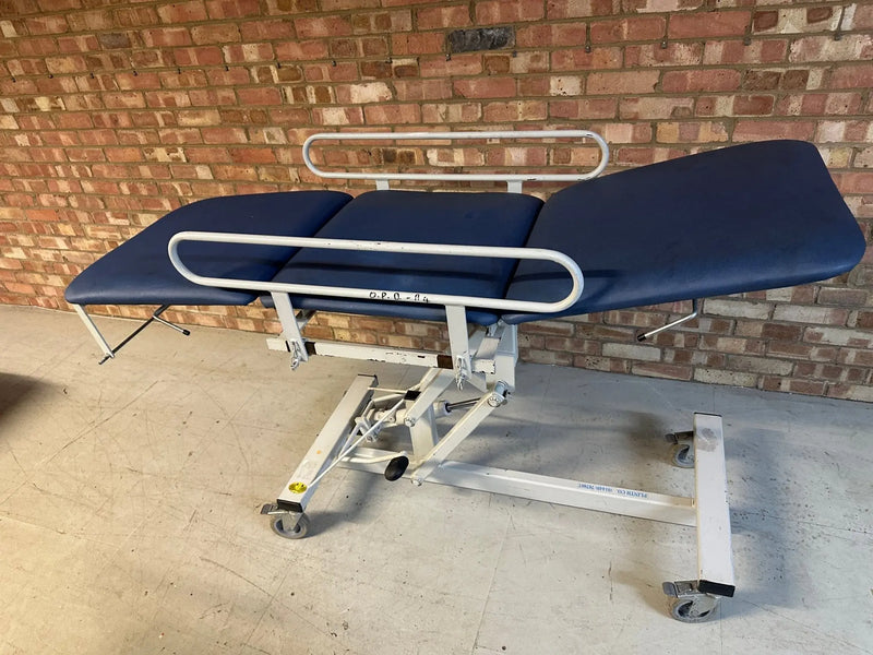 Plinth Co Hydraulic 3 Way Patient Examination Couch with Side Rails - SelfiMed UK