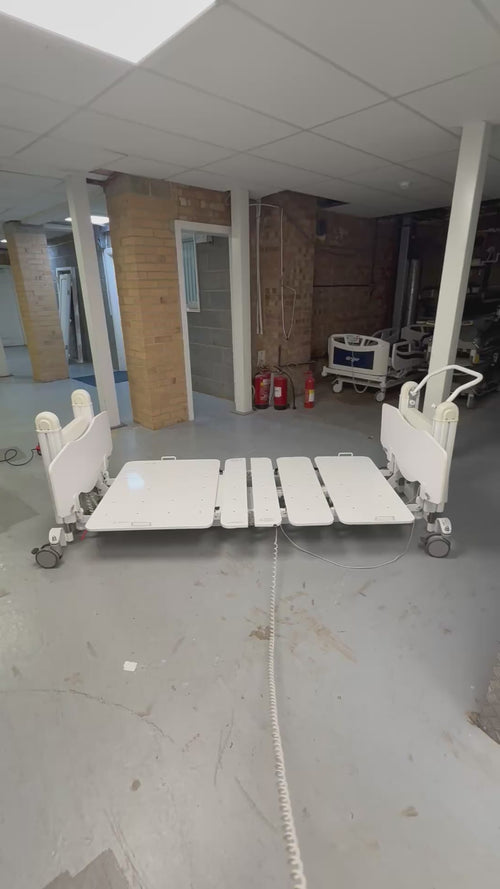 Video of Close view of Arjo FloorLine-i Plus Human Care Low Level Electric Bed 