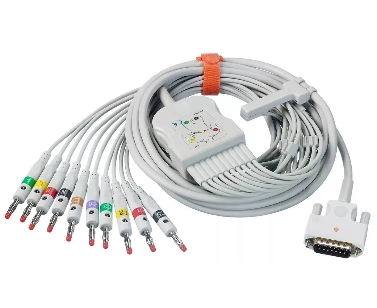 Schiller ECG Cable with 10 Leadwires - Medical Equipment – SelfiMed UK