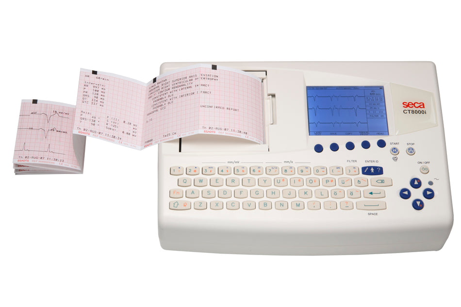 Seca CT8000i ECG Machine with 10 Lead ECG Leads and Case