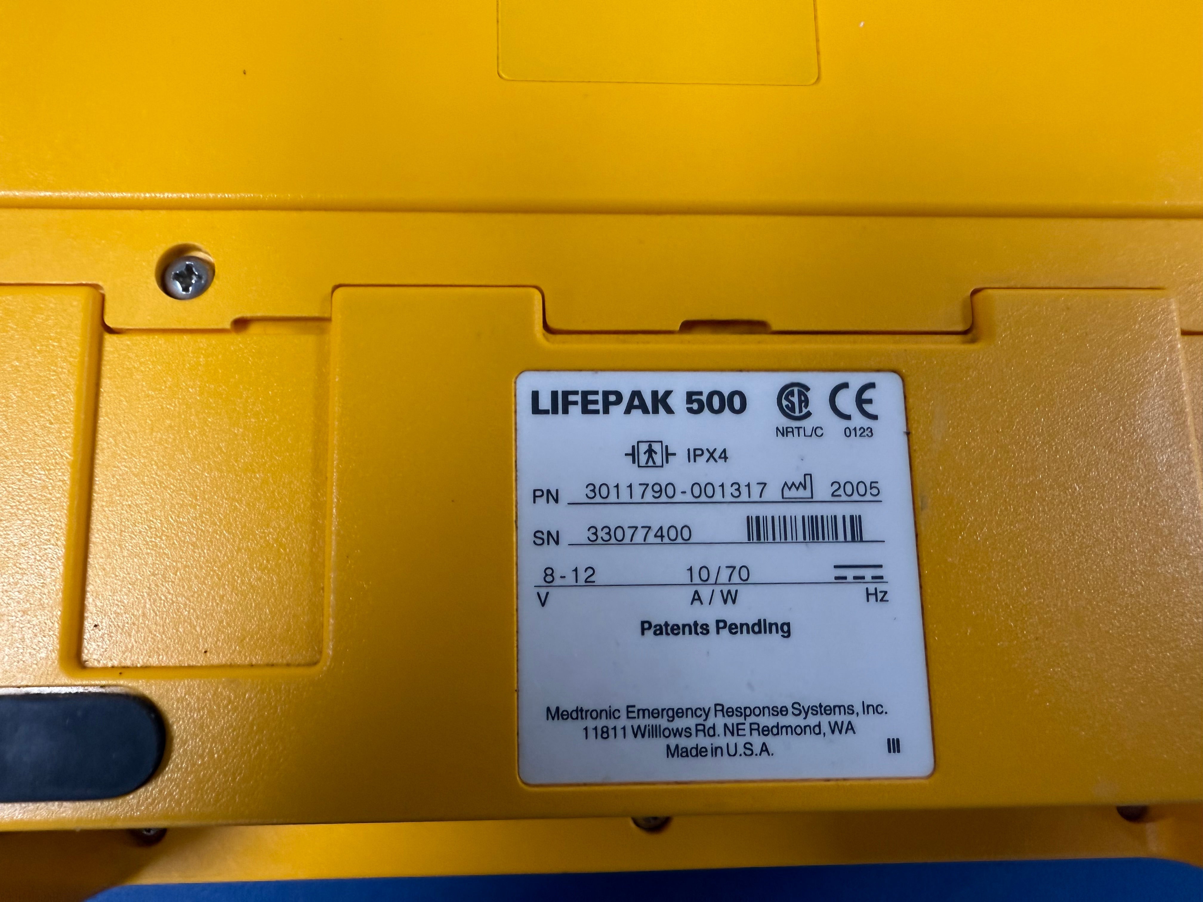 Medtronic Lifepak 500 Automated External Defibrillator