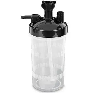 Oxygen Bubbler Bottle Humidity Humidifier Water Bottle & Tubing Connector Elbow 12" for Oxygen Concentrator Durable SelfiMed UK