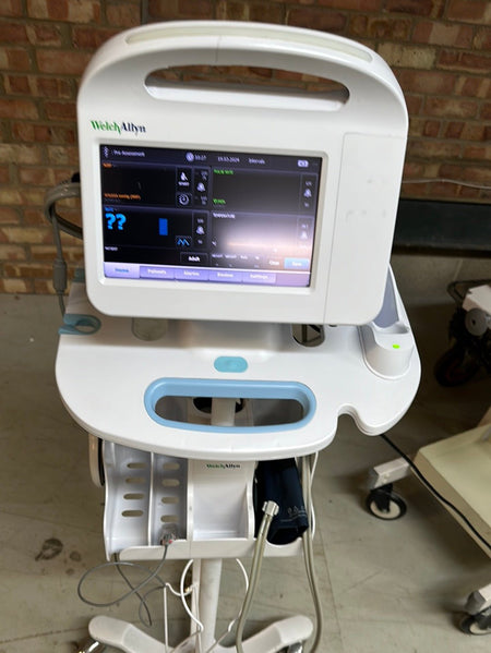 Welch Allyn 6000 Series Vital Signs Monitor with Accessories NIBP, Cuff, SpO2 on Trolley Stand - SelfiMed UK