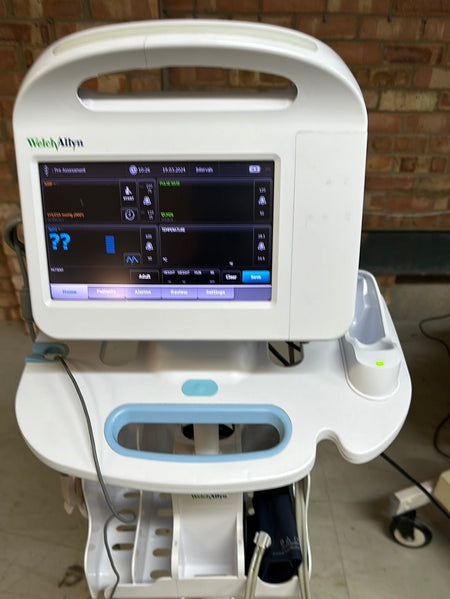 Welch Allyn 6000 Series Vital Signs Monitor with Accessories NIBP, Cuff, SpO2 on Trolley Stand - SelfiMed UK